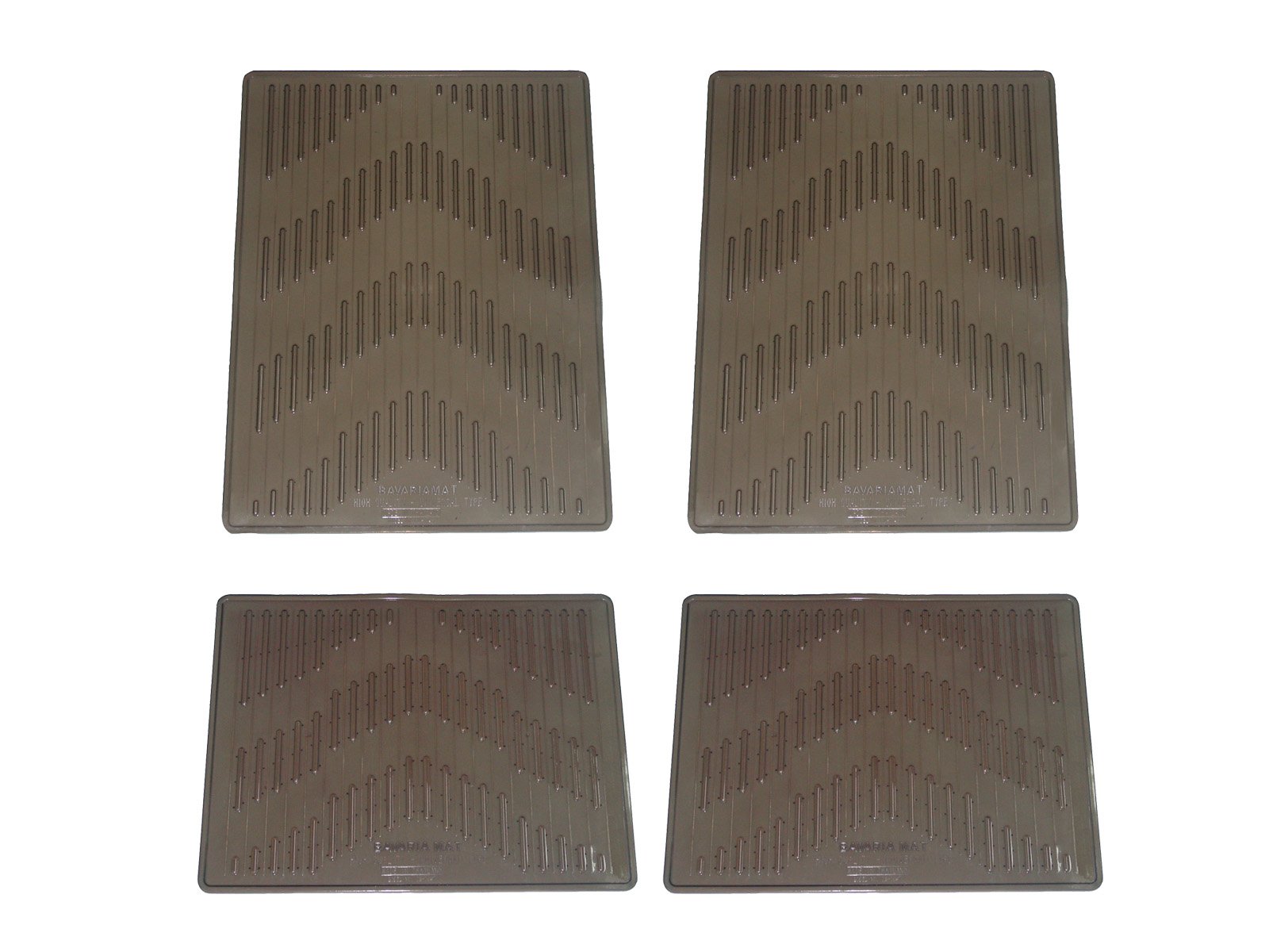 pvcปูพื้นพลาสติกแผ่นเรียบPVC บาวาเรีย สีดำใส 4 ชิ้น